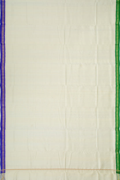 Tussar Plain Off White Dhoti 7X3 Muzham