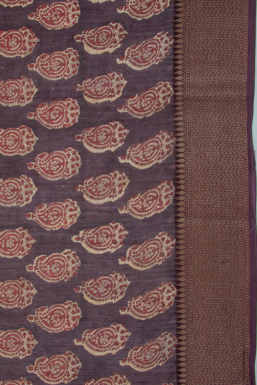 Chanderi Soft Silk Floral Printed Burgundy Saree