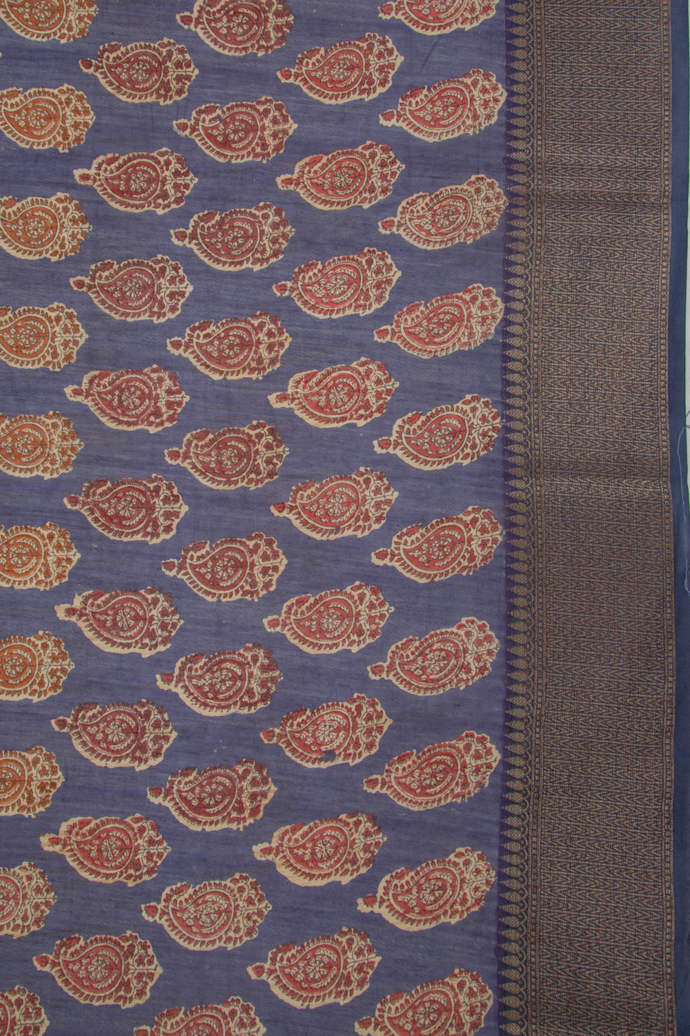 Chanderi Soft Silk Floral Printed Blue Saree
