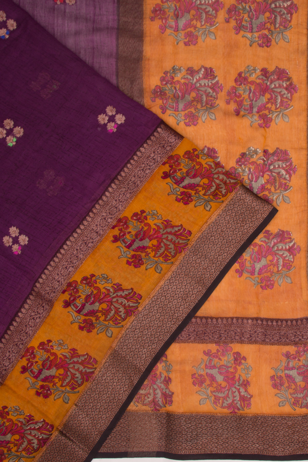 Chanderi Silk Butta Purple Saree