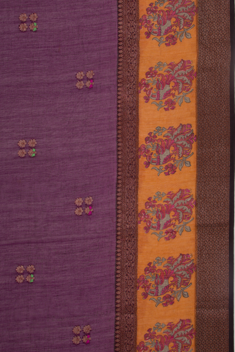 Chanderi Silk Butta Purple Saree