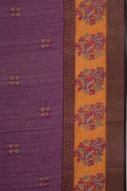 Chanderi Silk Butta Purple Saree