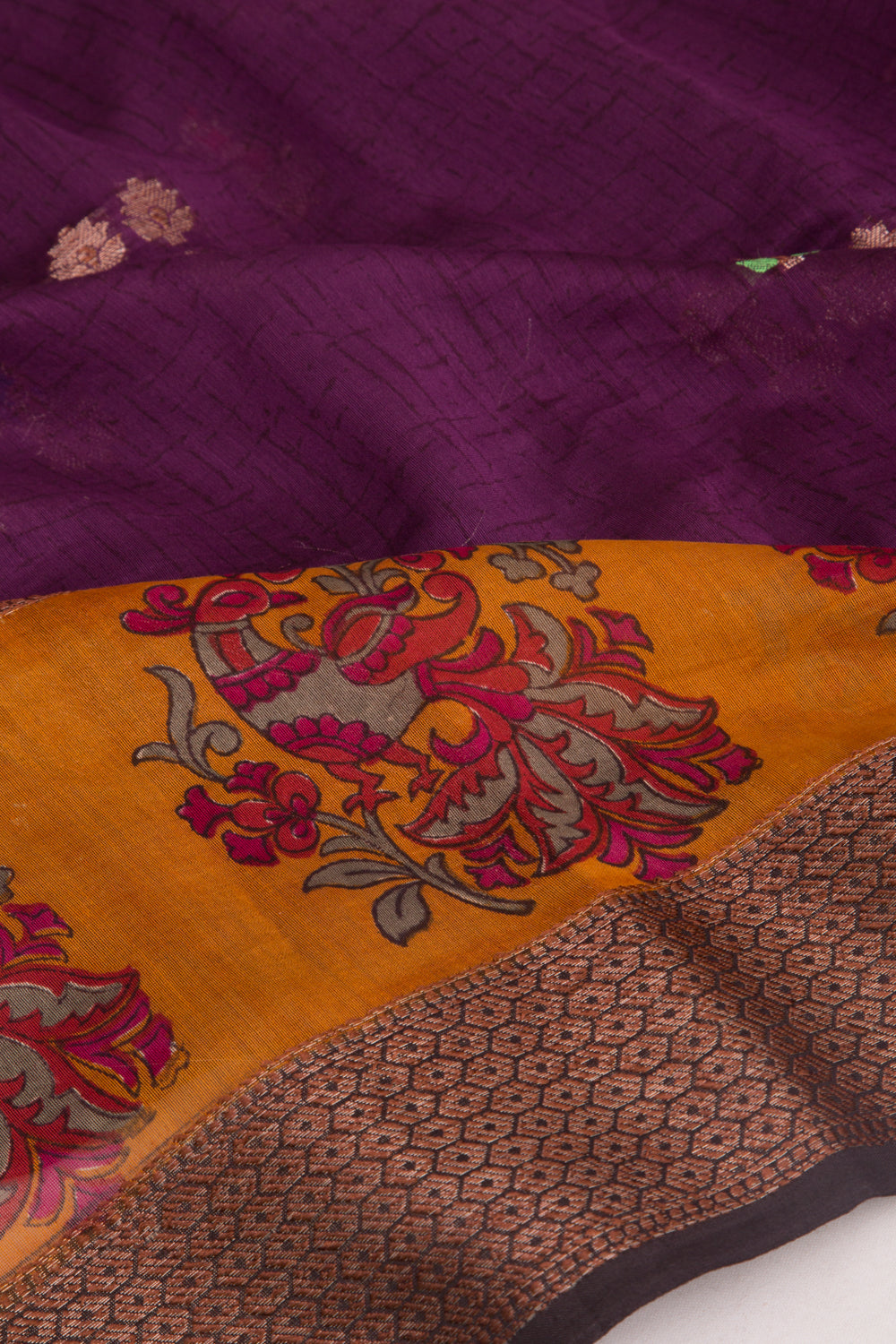 Chanderi Silk Butta Purple Saree