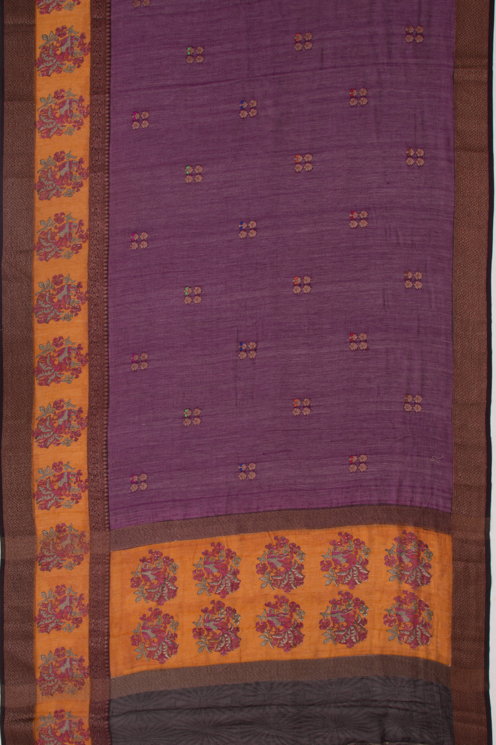 Chanderi Silk Butta Purple Saree
