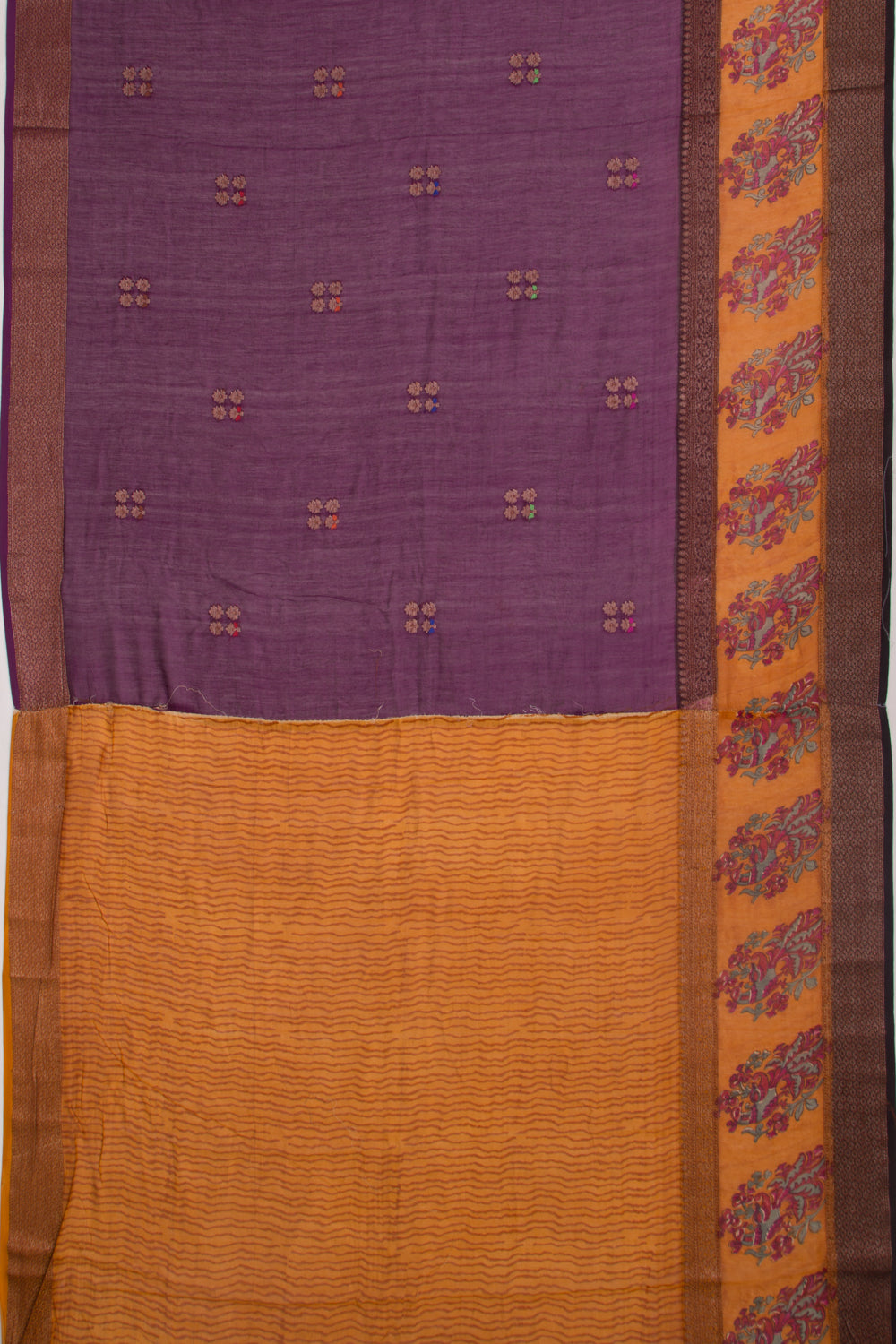 Chanderi Silk Butta Purple Saree