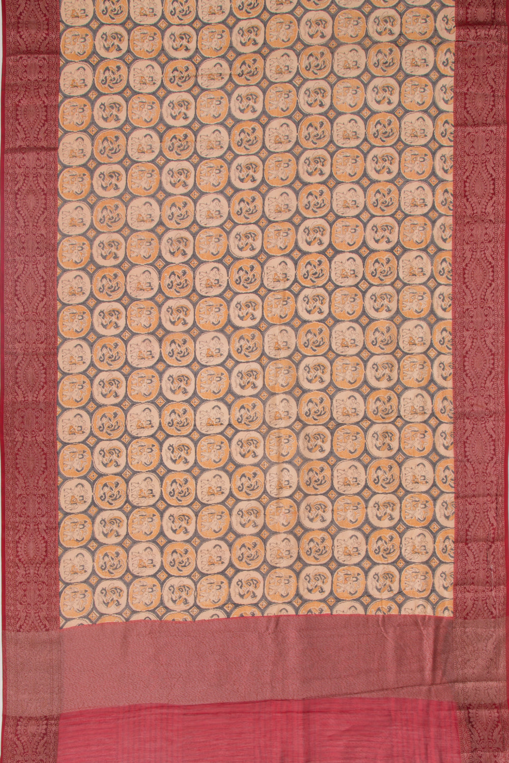 Chanderi Silk Printed Black Saree