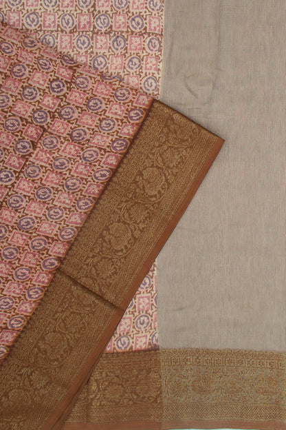 Chanderi Soft Silk Floral Printed Multicolour Saree