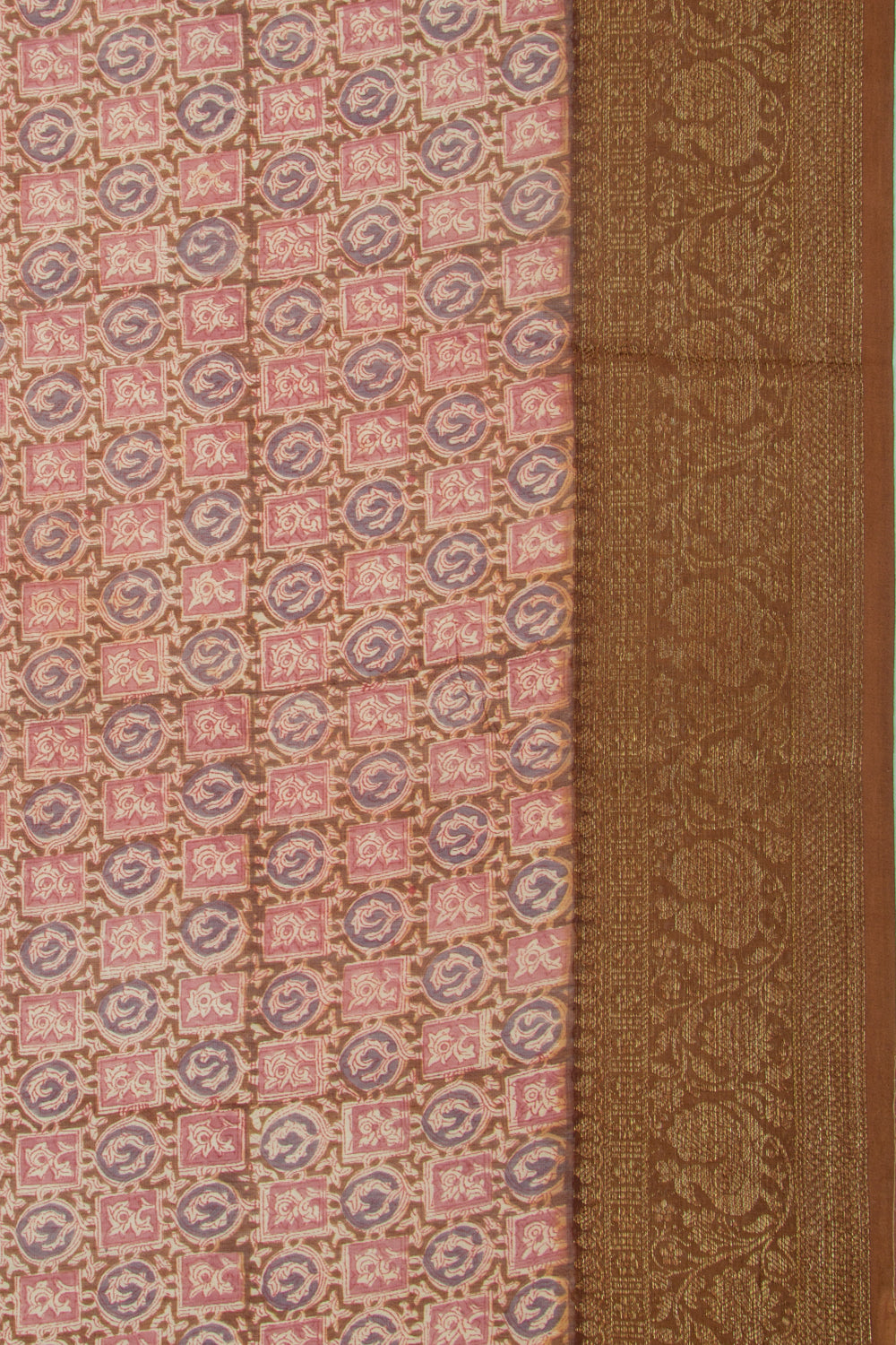 Chanderi Soft Silk Floral Printed Multicolour Saree