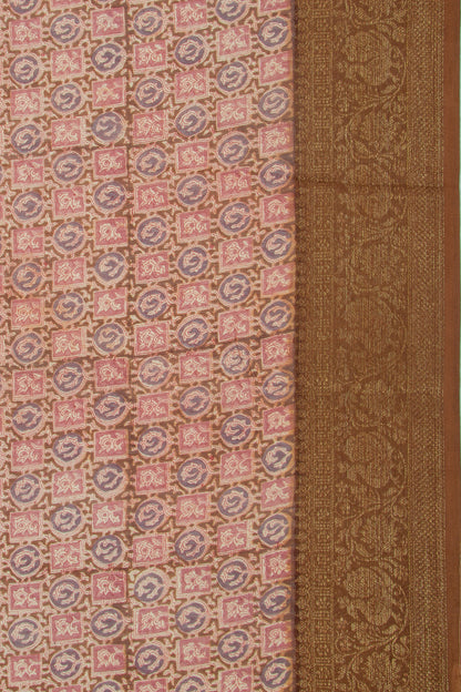 Chanderi Soft Silk Floral Printed Multicolour Saree