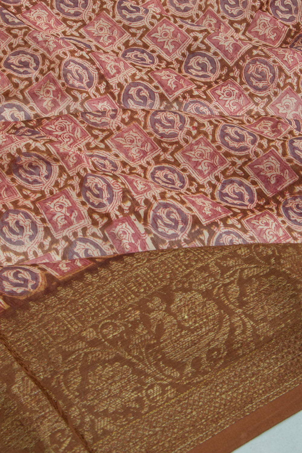 Chanderi Soft Silk Floral Printed Multicolour Saree