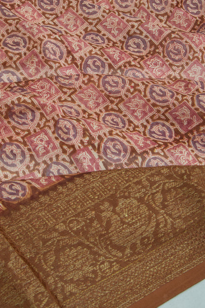 Chanderi Soft Silk Floral Printed Multicolour Saree