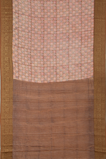 Chanderi Soft Silk Floral Printed Multicolour Saree