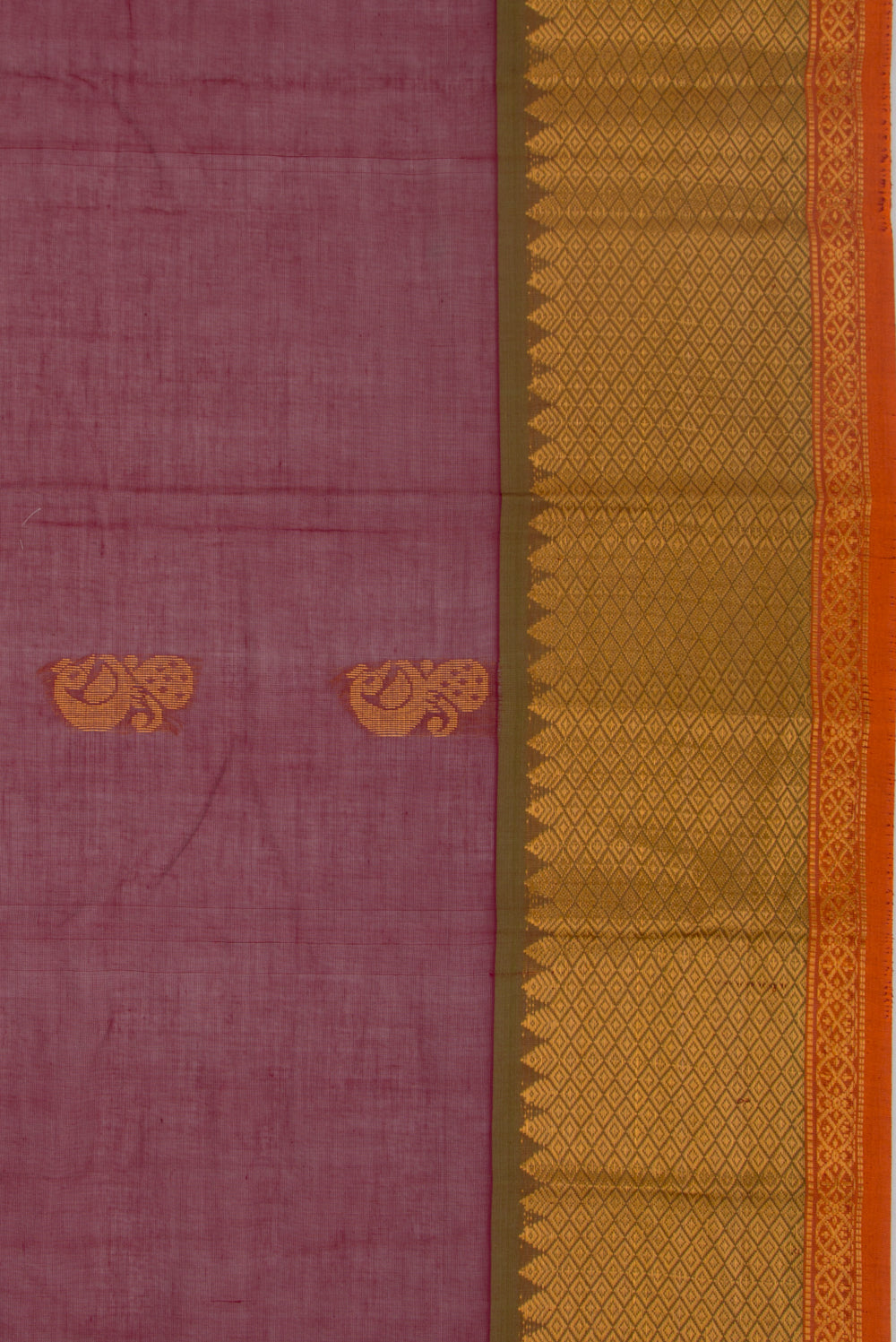 Mangalgiri Cotton Butta Maroon Saree