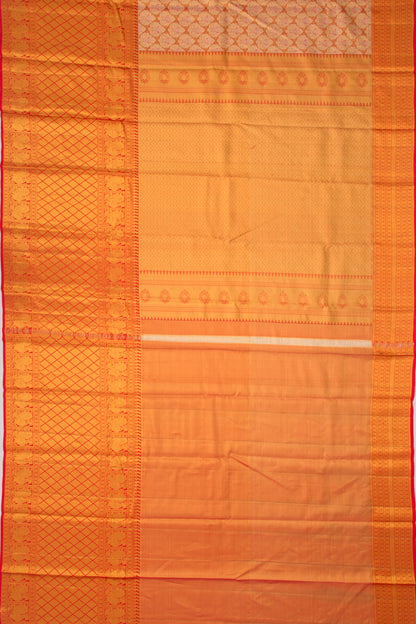 Taranga Kanchi Silk Tissue Brocade Orange Saree