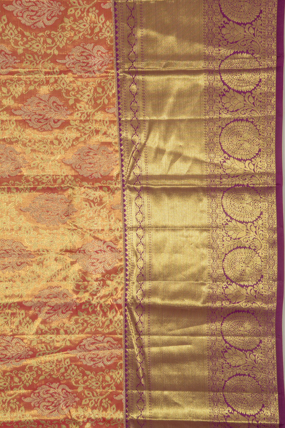 Taranga Kanchi Silk Tissue Brocade Pink Saree