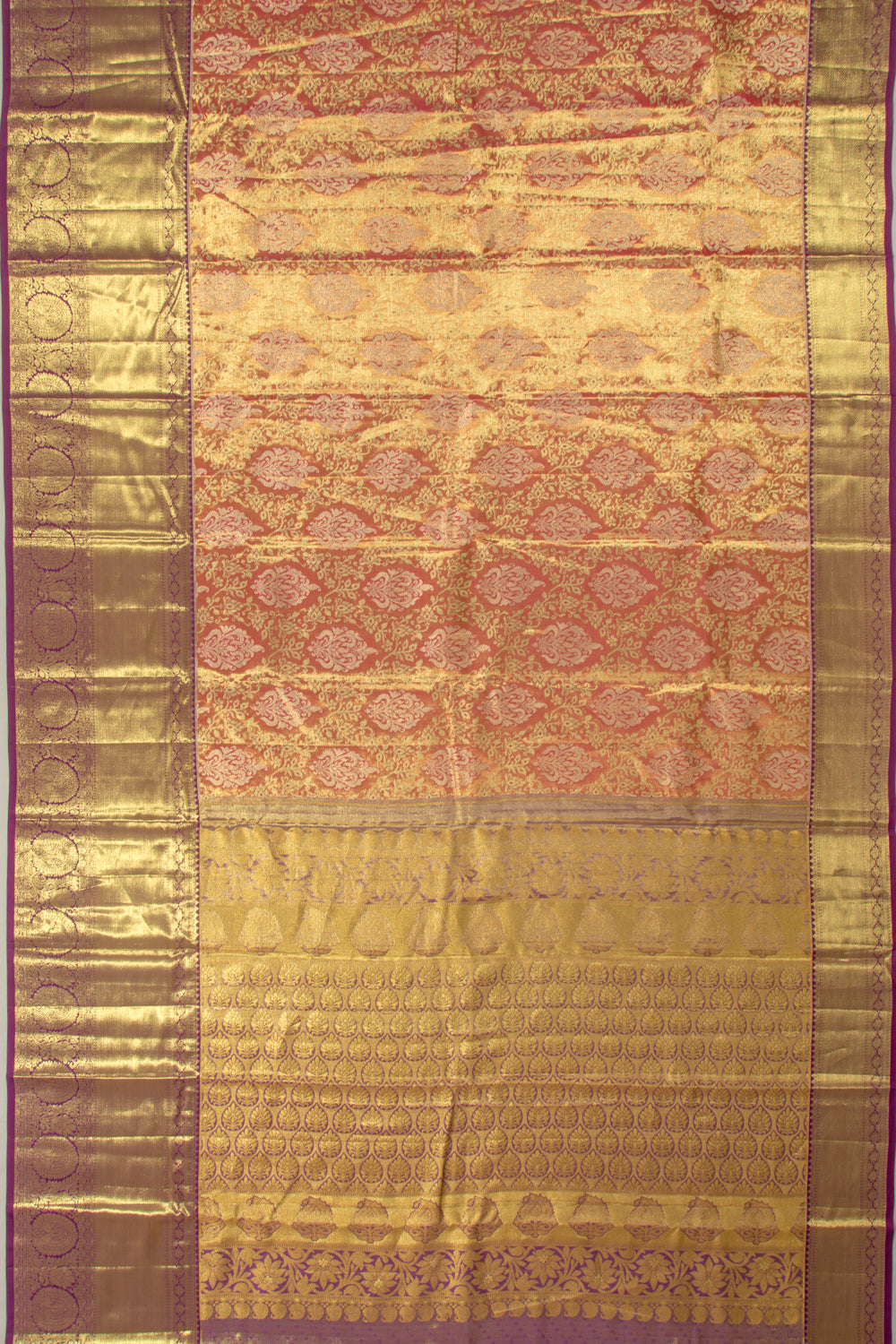 Taranga Kanchi Silk Tissue Brocade Pink Saree