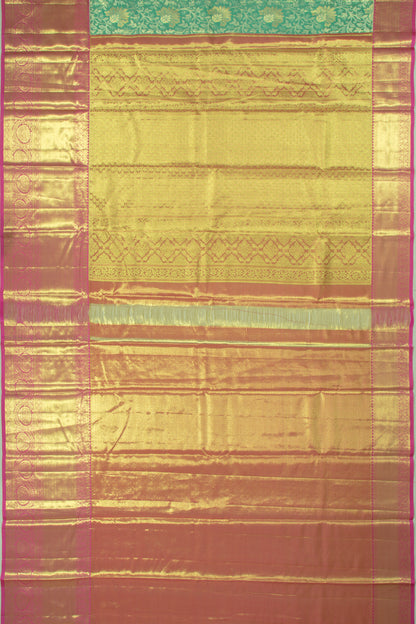 Taranga Kanchi Silk Tissue Jaal Pastel Blue Saree