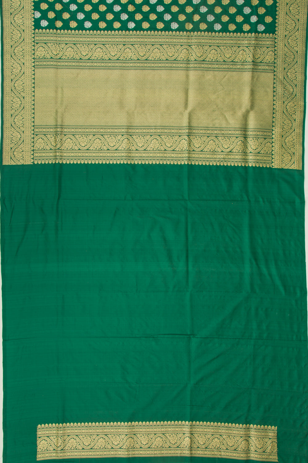 Banarasi Silk Kadwa Butta Green Saree