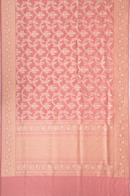 Banarasi Silk Kadwa Jaal Peach Saree