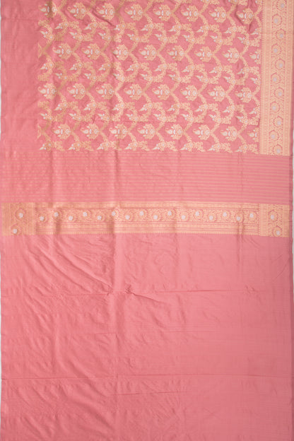 Banarasi Silk Kadwa Jaal Peach Saree