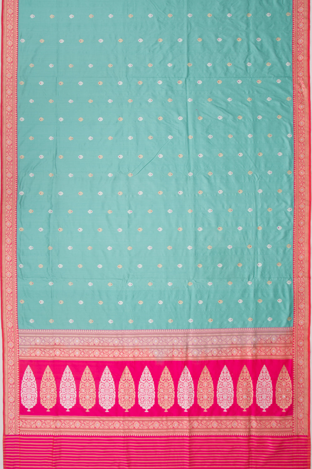 Banarasi Silk Kadwa Butta Sky Blue Saree