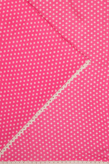 Tussar Printed Pink Saree