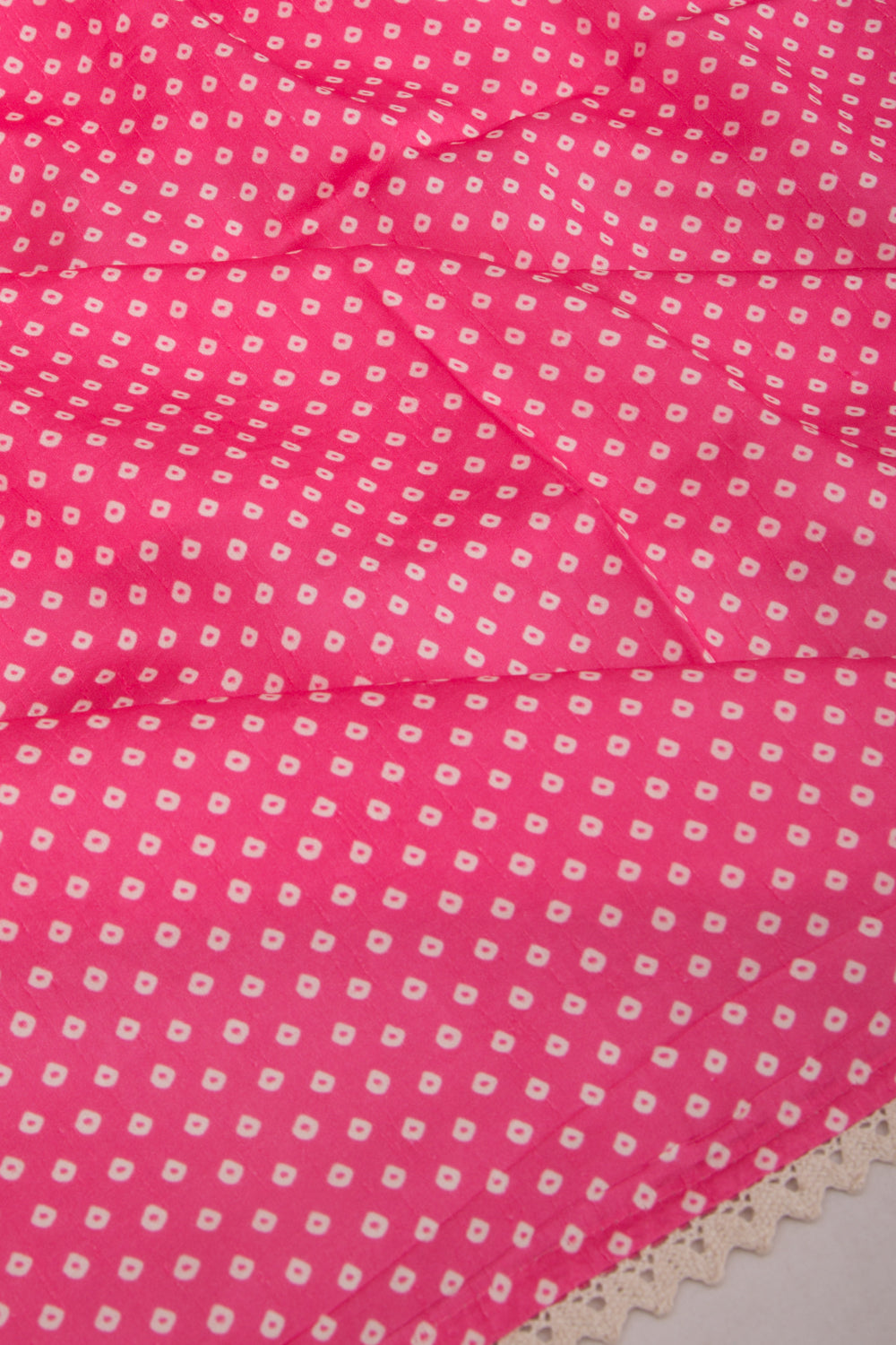 Tussar Printed Pink Saree