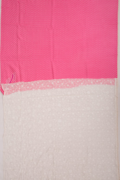 Tussar Printed Pink Saree