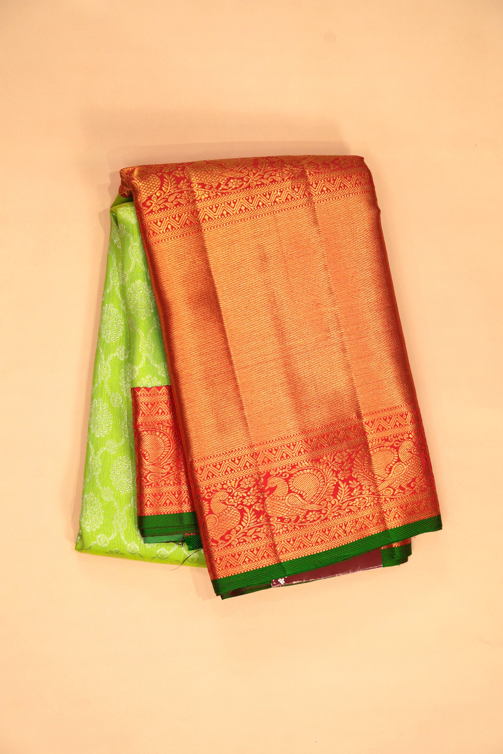 Kanchipuram Silk Brocade Green Saree