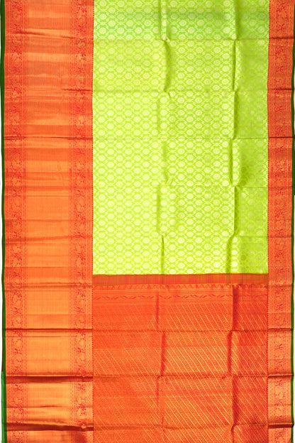 Kanchipuram Silk Brocade Green Saree