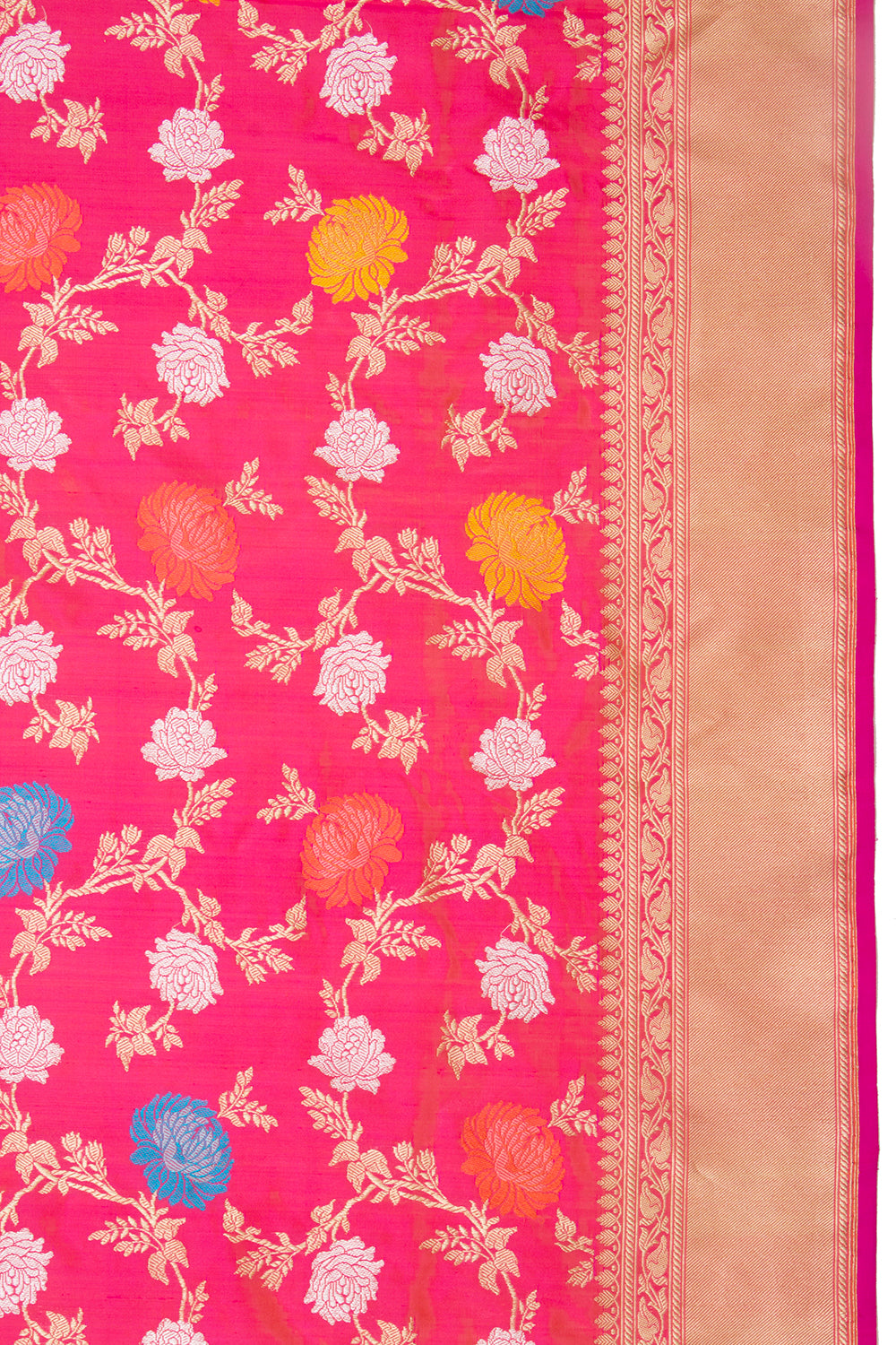 Banarasi Silk Kadwa Jaal Pink Saree