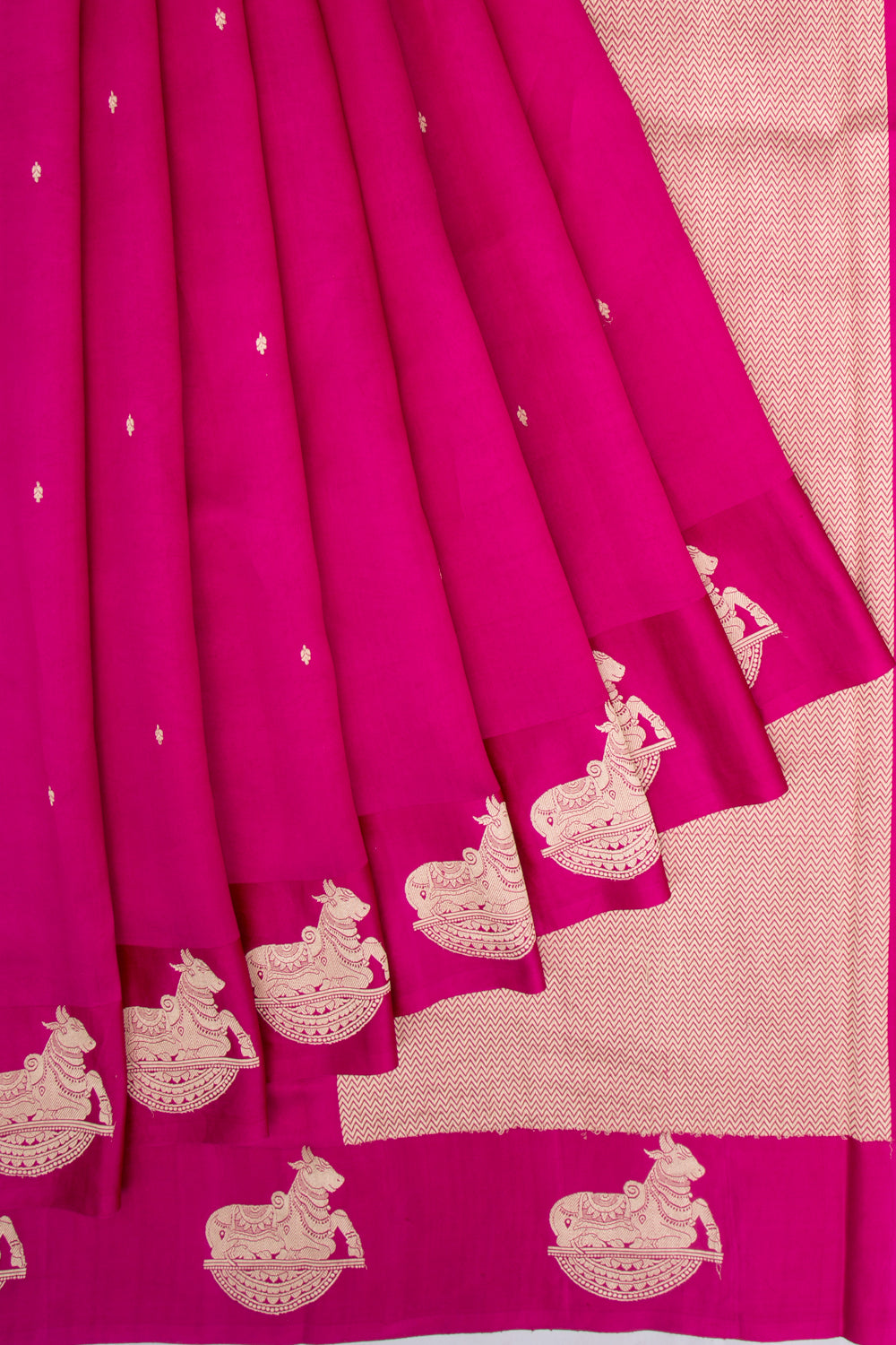 Banarasi Silk Katan Butta Pink Saree
