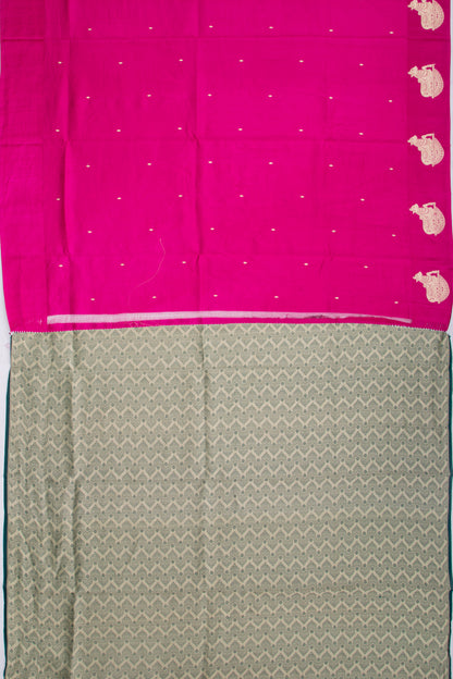 Banarasi Silk Katan Butta Pink Saree