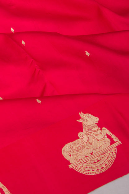 Banarasi Katan Silk Butta Red Saree