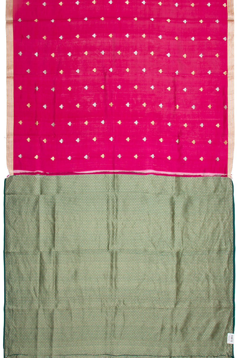 Chanderi Silk Butta Magenta Pink Saree