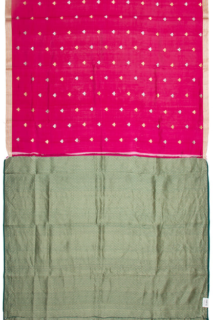 Chanderi Silk Butta Magenta Pink Saree