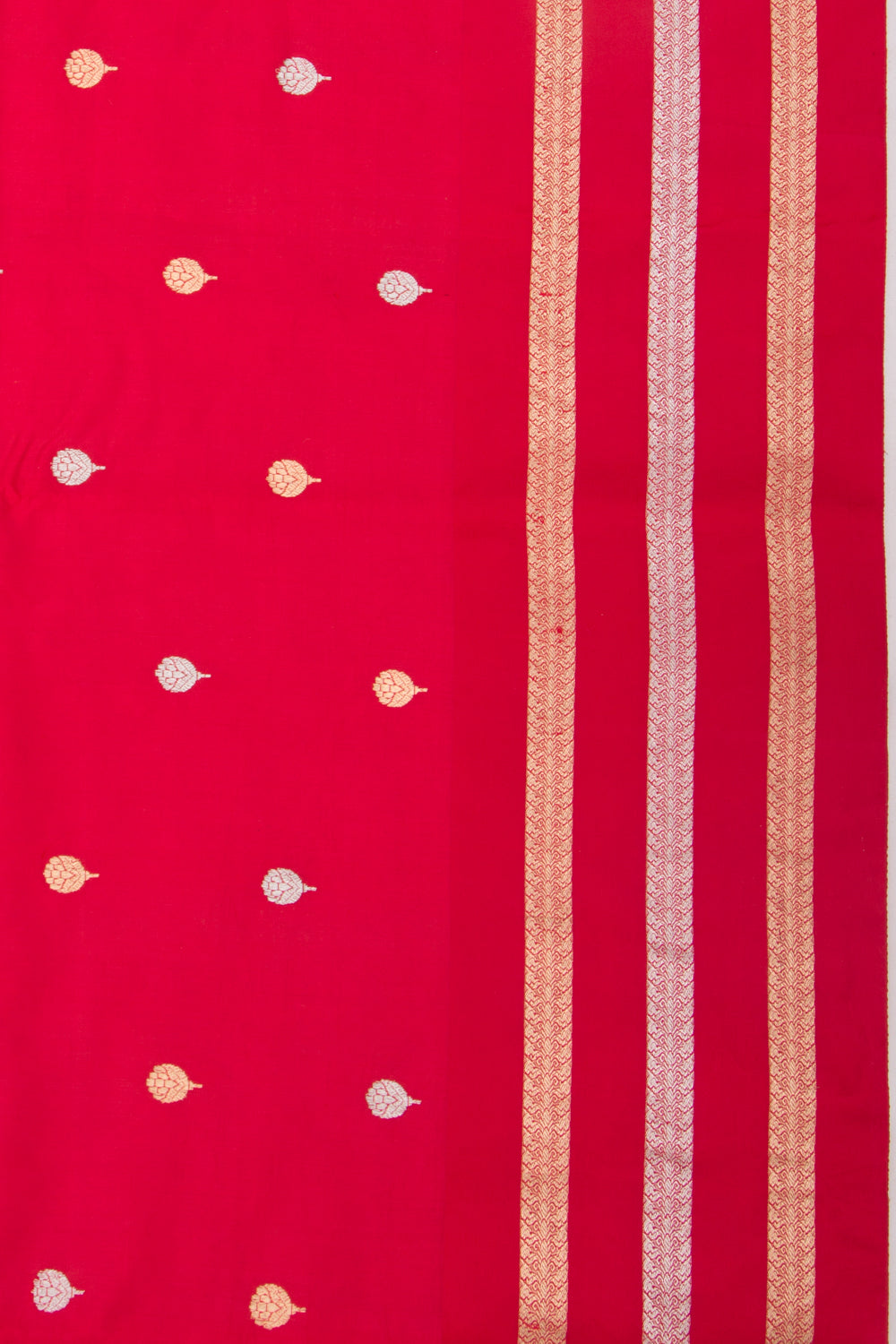 Banarasi Silk Katan Butta Red Saree