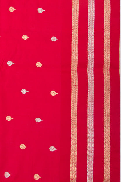 Banarasi Silk Katan Butta Red Saree