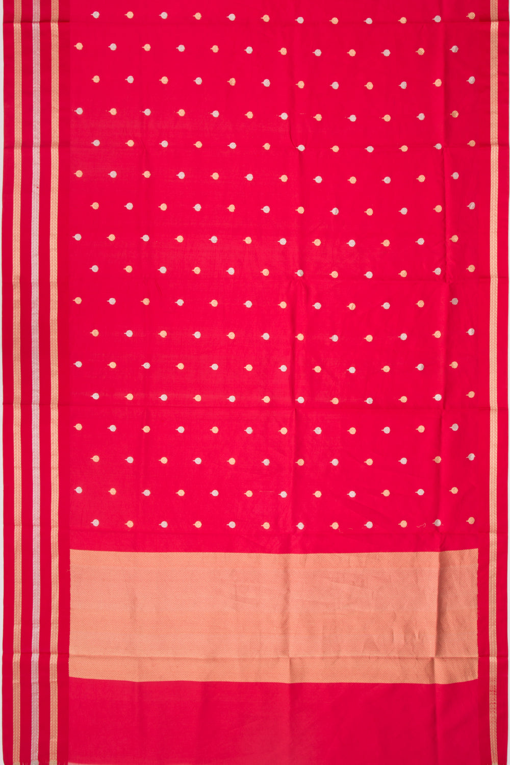 Banarasi Silk Katan Butta Red Saree
