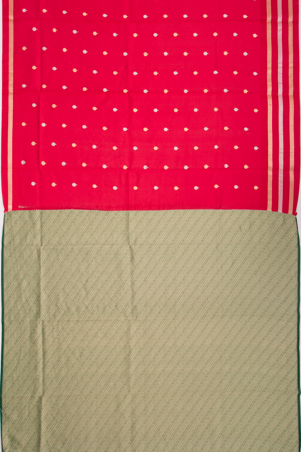 Banarasi Silk Katan Butta Red Saree