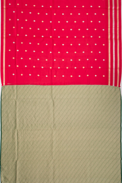 Banarasi Silk Katan Butta Red Saree