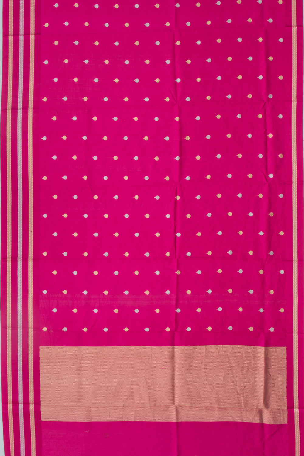 Banarasi Katan Silk Butta Magenta Pink Saree