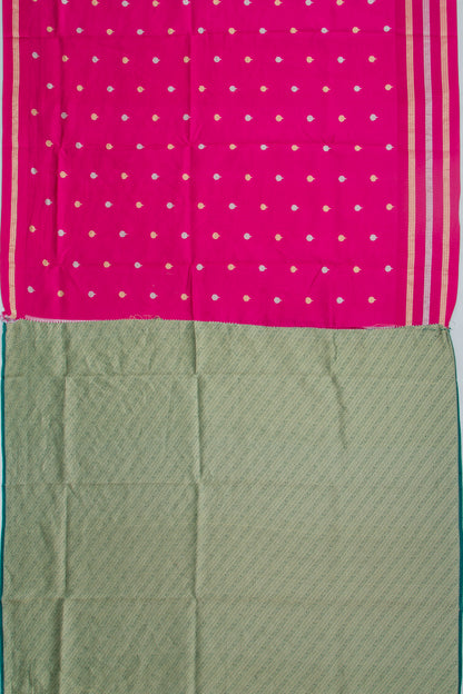 Banarasi Katan Silk Butta Magenta Pink Saree