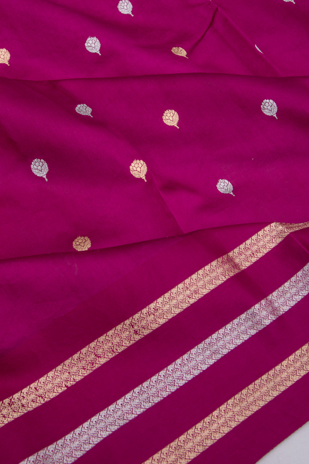 Banarasi Silk Katan Butta Purple Saree