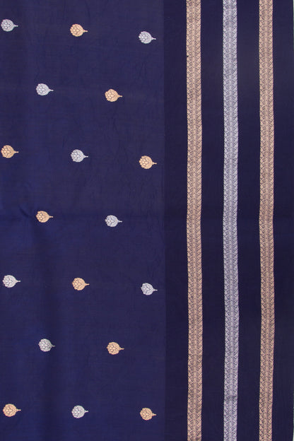 Banarasi Silk Katan Butta Dark Blue Saree