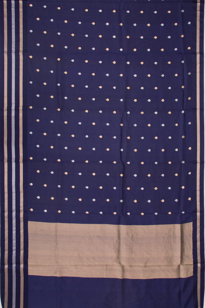 Banarasi Silk Katan Butta Dark Blue Saree