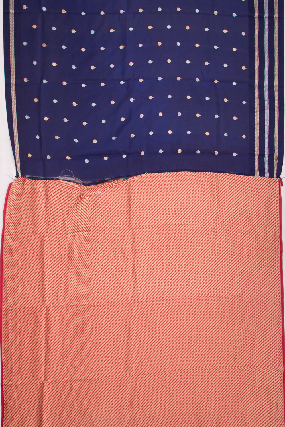 Banarasi Silk Katan Butta Dark Blue Saree