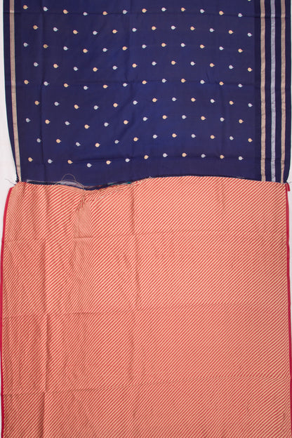 Banarasi Silk Katan Butta Dark Blue Saree