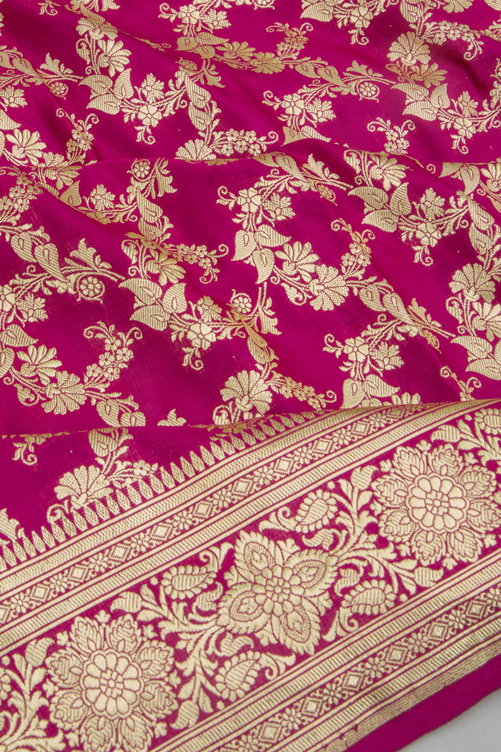 Banarasi Satin Silk Jaal Purple Saree