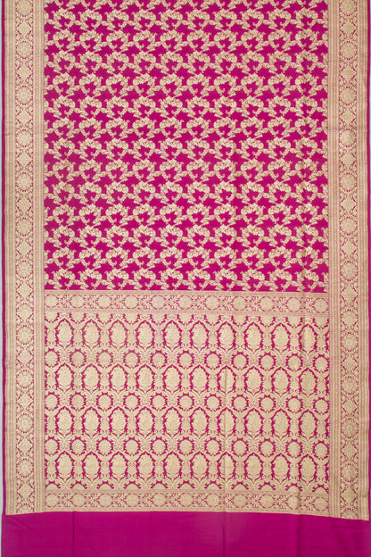 Banarasi Satin Silk Jaal Purple Saree